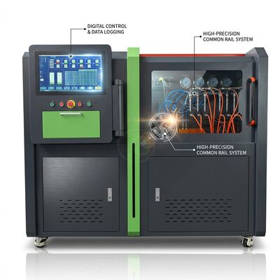 CRP-HD Hochfluss-Common-Rail-Pumpenprüfstand mit 18,5 kW Getriebeantrieb, 2500 bar Druck und 60 l/h Kraftstoffförderrate