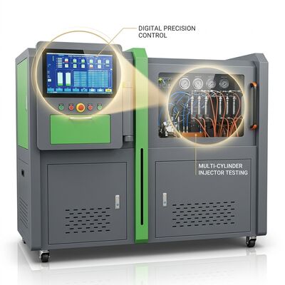 CRP-HD Hochfluss-Common-Rail-Pumpenprüfstand mit 18,5 kW Getriebeantrieb, 2500 bar Druck und 60 l/h Kraftstoffförderrate