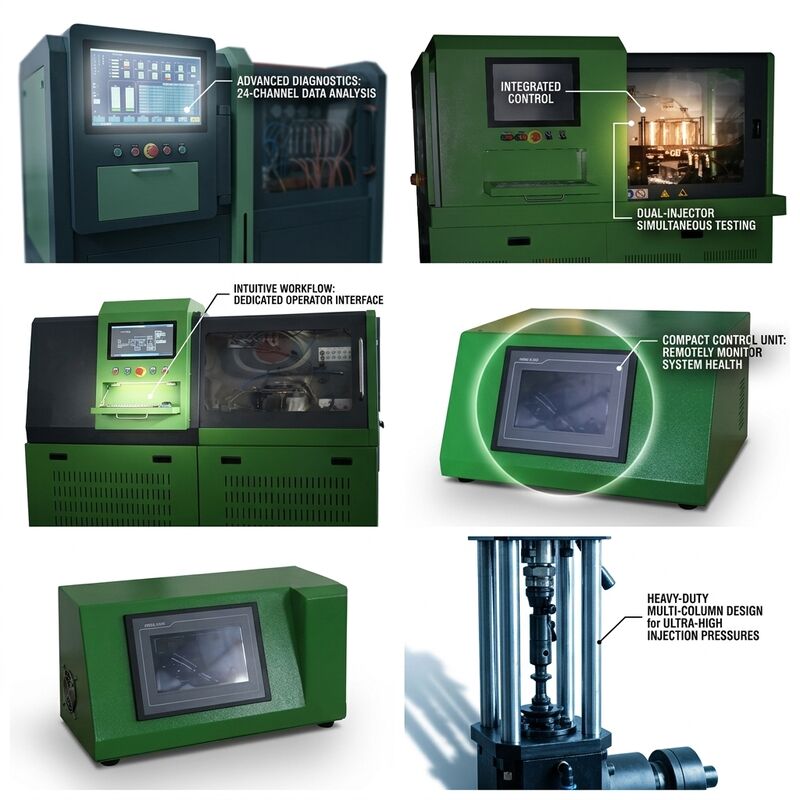 CRP-Kompakte tragbare Common-Rail-Pumpenprüfbank mit 1800 bar Druck, 3 kW Einphasen-220-V-Motor und 85 kg mobilem Design